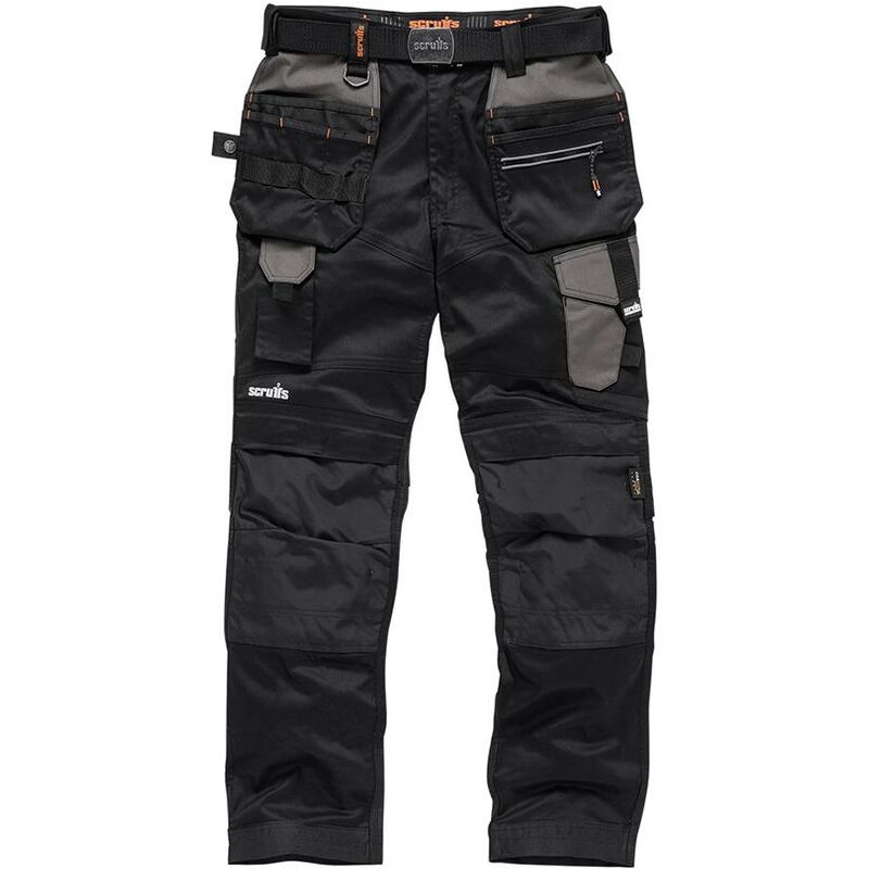 Scruffs - Pantalon noir Pro Flex avec poches-étuis Taille 42R