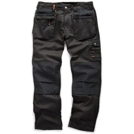 Scruffs Worker Plus, Pantaloni da lavoro, Uomo, Nero, 38R