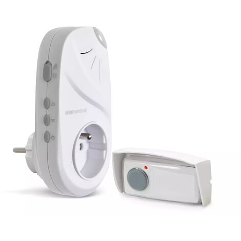 Scs Sentinel – Carillon sans fil enfichable 230V AC 50Hz – Portée 100m – 36 mélodies – Bouton poussoir lumineux inclus