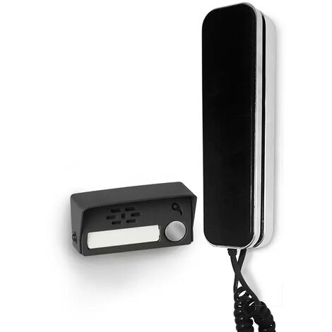 Scs Sentinel – Interphone audio 2 fils – Ouverture de porte et portail à distance – Touches sensitives – Finition noire laquée – Étanchéité IP56