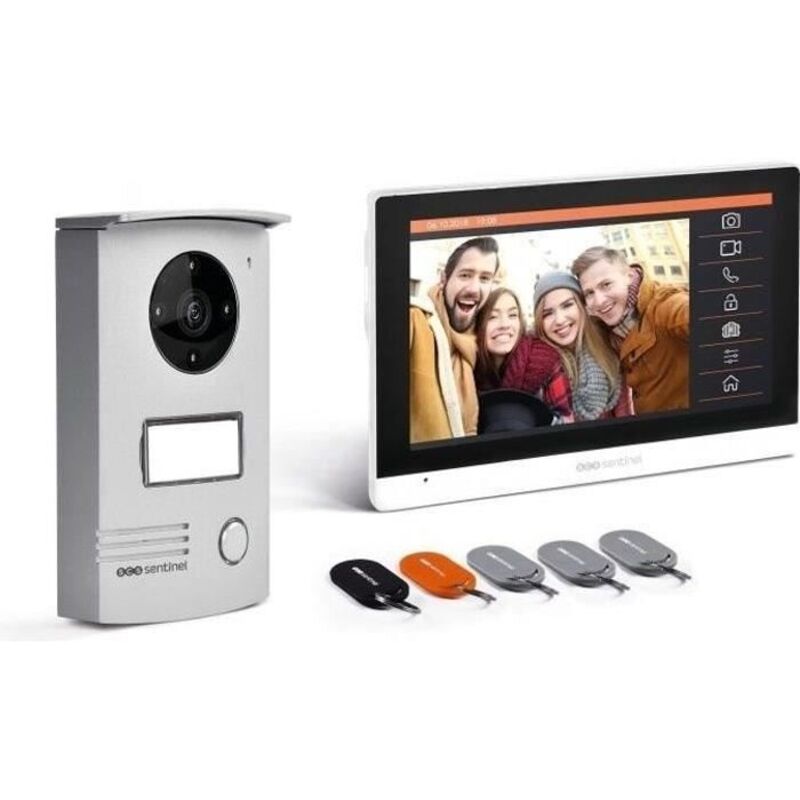 SCS Sentinel - Interphone vidéo filaire avec badges VISIODOOR 7 + RFID - garantie 5 ans