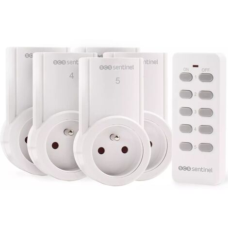 SCS Sentinel - Kit 5 prises télécommandées, ControlPower 2300 W