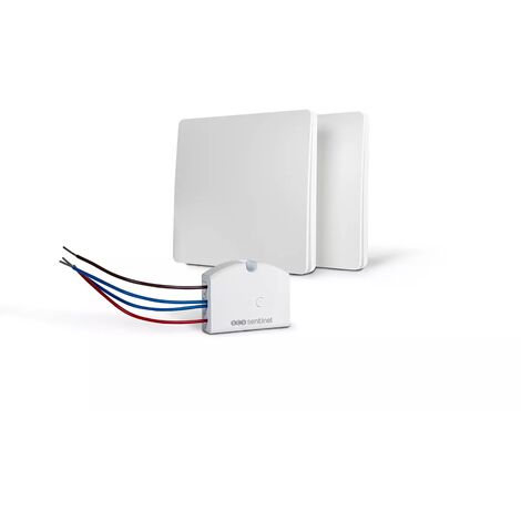 Scs Sentinel – Kit interrupteur va-et-vient sans fil – 2 unités autonomes à énergie cinétique – Portée 80 m – Installation facile sans câblage