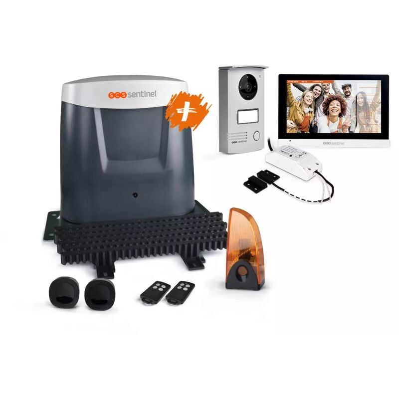 Scs Sentinel - Kit motorisation avec module récepteur connecté et interphone vidéo connecté