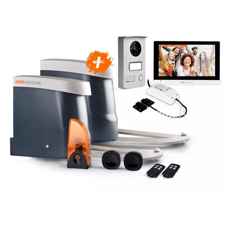 Kit motorisation avec module récepteur et visiophone connecté,OpenGate 2 integral - Scs Sentinel