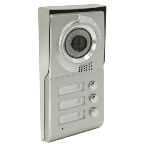 Scs Sentinel – Platine de rue 3 boutons – Caméra HD CMOS – Vision nocturne LED – Façade aluminium durable – Pour immeubles collectifs