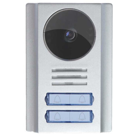 Scs Sentinel – Platine de rue 4 boutons – Caméra HD avec vision nocturne – Coque en métal – Pose en applique – Angle de vision 110°