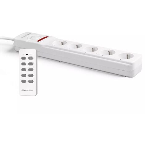 SCS Sentinel - Rallonge multiprise télécommandée + 1 télécommande 5 canaux