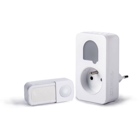 SCS SENTINEL, timbre inalámbrico y sin pilas con enchufe integrado, SONE +, CSF0106