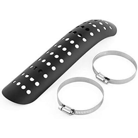 Scudo termico per moto, isolamento termico universale per tubi di scarico da 50 mm a 70 mm di diametro, isolamento termico con 2 staffe