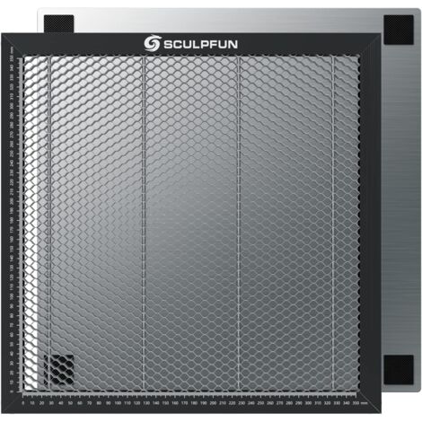 SCULPFUN 400 400 mm Waben-Arbeitstisch für S9 90 W Sculpfun-Graviermaschinen, Graviermaschine mit 5 W optischer Leistung