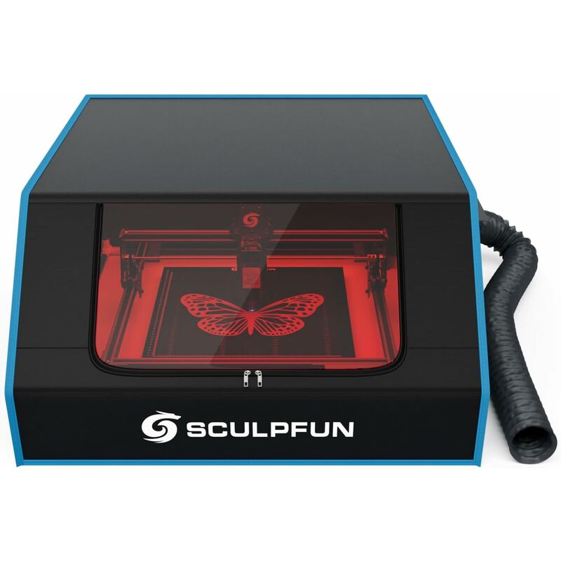 B1 Boîtier de protection pour machine de gravure laser, 680 x 765 x 380 mm, boîtier de protection pour coupe-laser, ignifuge, étanche, insonorisé