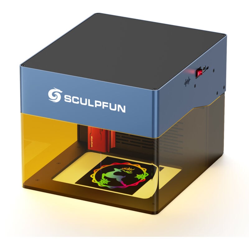 Image of Sculpfun iCube Pro 5W Lasergravurmaschine 0,06 mm ultradünne Laserstrahlgravurtechnologie