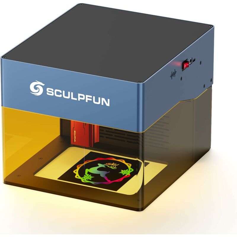 Image of Sculpfun - iCube pro max 10W Macchina per incisione laser, macchina per taglio laser portatile con precisione di incisione di 0,05 mm, incisione