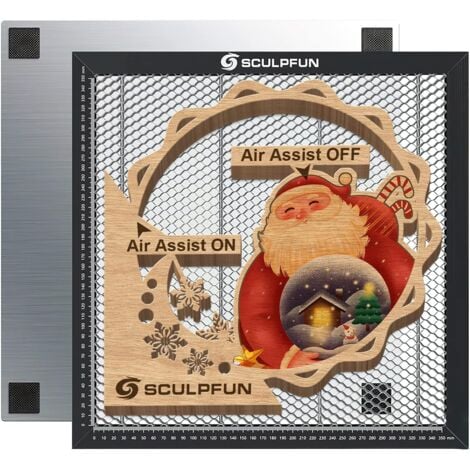 SCULPFUN Laser Honeycomb Table nid d'abeille pour machine à graver laser Honeycomb 400 x 400 x 22 mm Table de travail laser Honeycomb pour machine à graver laser Compatible avec la plupart