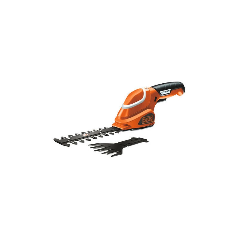 Black and Decker - Cisaille à gazon et sculpte-haie sans fil 7 v Li-Ion 1.5 Ah 15 cm - GSL700-QW