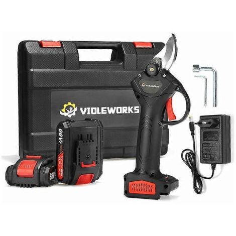 Sculpteur électrique sans fil 30 mm, 2 batteries rechargeables 2000 mAh/21 V, sculpteur de jardin professionnel avec lames SK5/moteur sans balais 600 W/autonomie de 6 à 8 heures