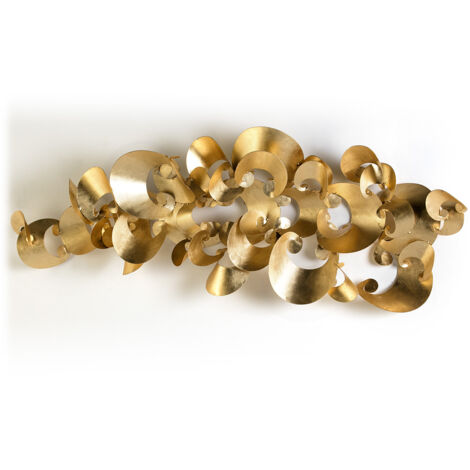 Sculpture 160x20x60 Métal Doré