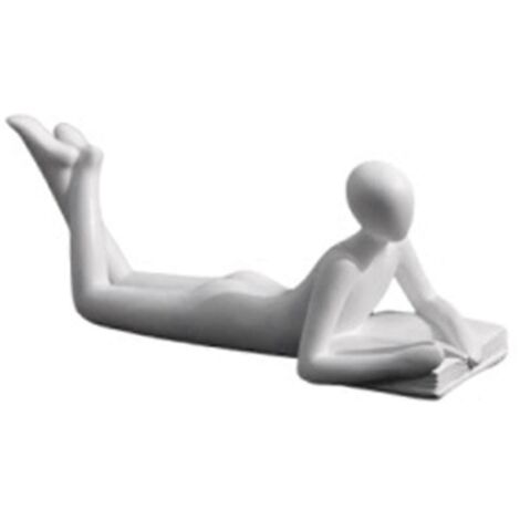 Sculpture Art Moderne Ornement Décoration Maison Bureau Artisanat Blanc AAs Présenté