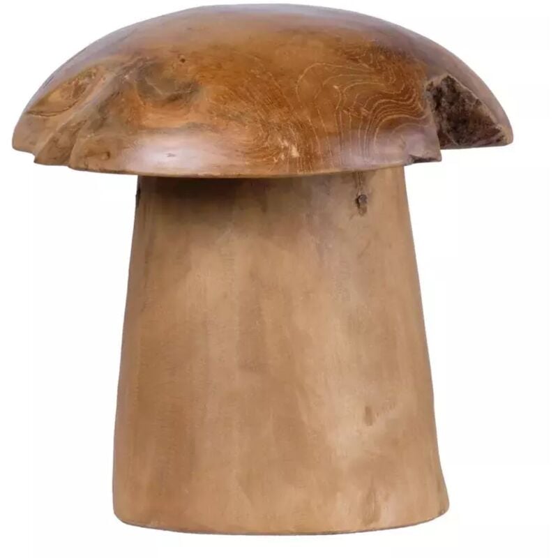 Meubletmoi - Sculpture artisanale champignon en bois de teck h. 30 cm - pliz 2