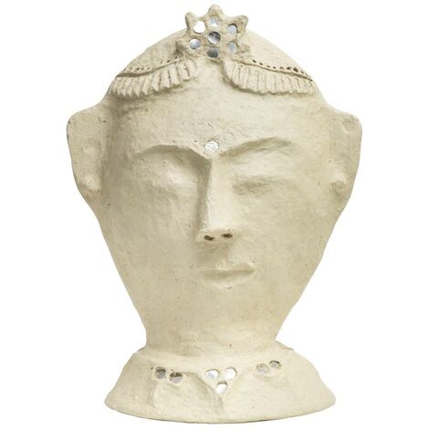 Sculpture buste femme en papier mâché Ambroise