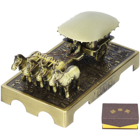 Sculpture Cheval en Terre Cuite Style Vintage - Décoration Bureau Maison Cadeau Original