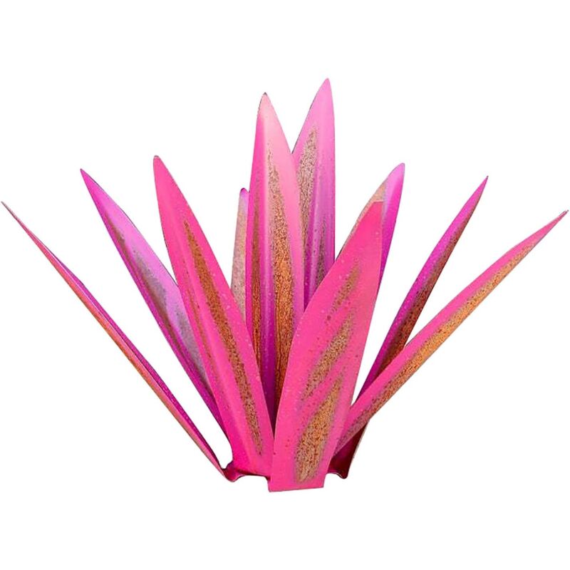 Sculpture d'agave rose rustique 35cm– Statue Art déco, décoration d'intérieur, statue de jardin, ornement de pelouse, piquet de jardin, plante
