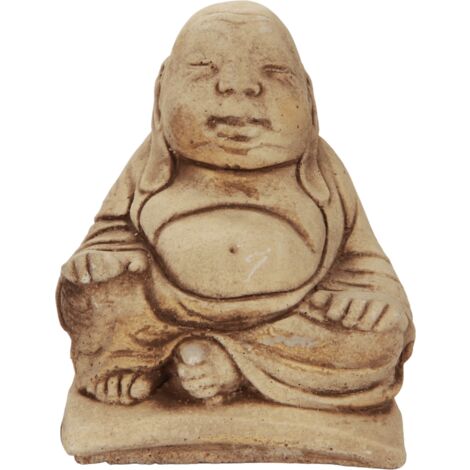 Sculpture de jardin Décoration de jardin Moine zen Marron