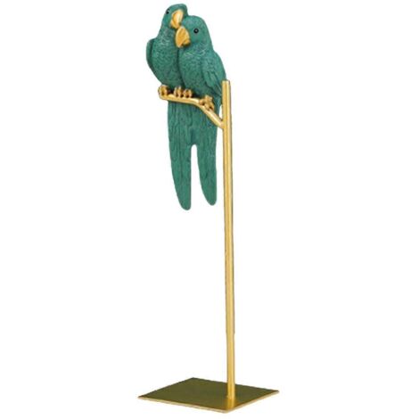 Sculpture de perroquet en résine, statue de perroquet, oiseau, animal, décoration verte