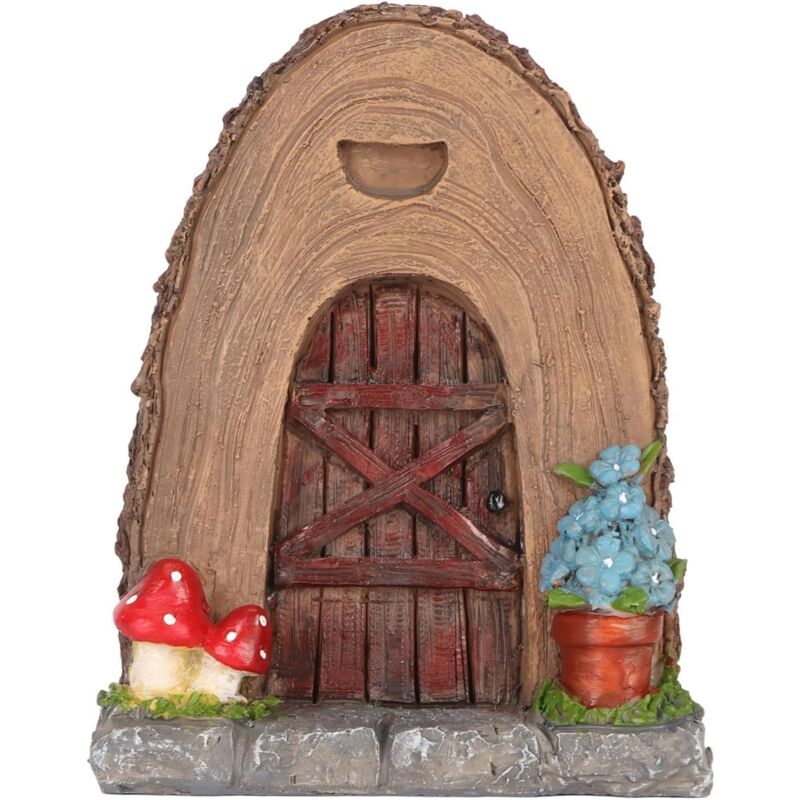 Sculpture De Porte De Conte De Fées – Statue En Résine, Sculpture De Porte De Conte De Fées, Micro Décorations De Paysage, Statue De Porte De Cabane