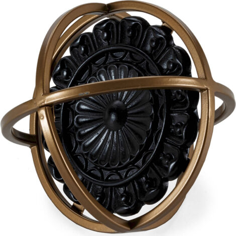 Sculpture décorative Doré/Noir épurée - Doré sophistiqué avec nuances noires