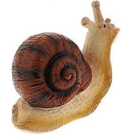 Sculpture d'escargot réaliste SZTXJ, statuette miniature 3D en résine, ornement décoratif, accessoire de jardinage mignon pour l'intérieur et l'extérieur