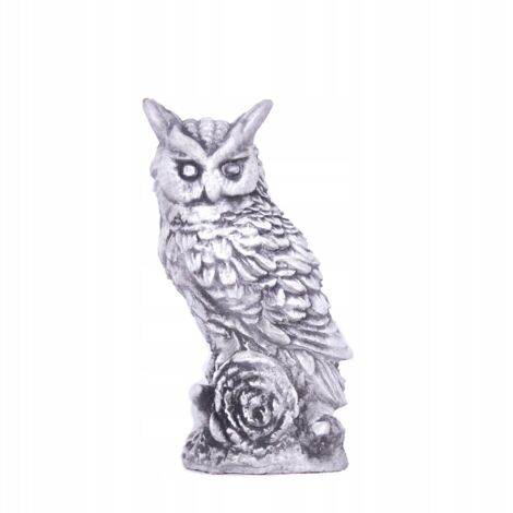Sculpture en béton Hibou - Style Art Déco, Haute durabilité, Dimensions 28x14x14 cm