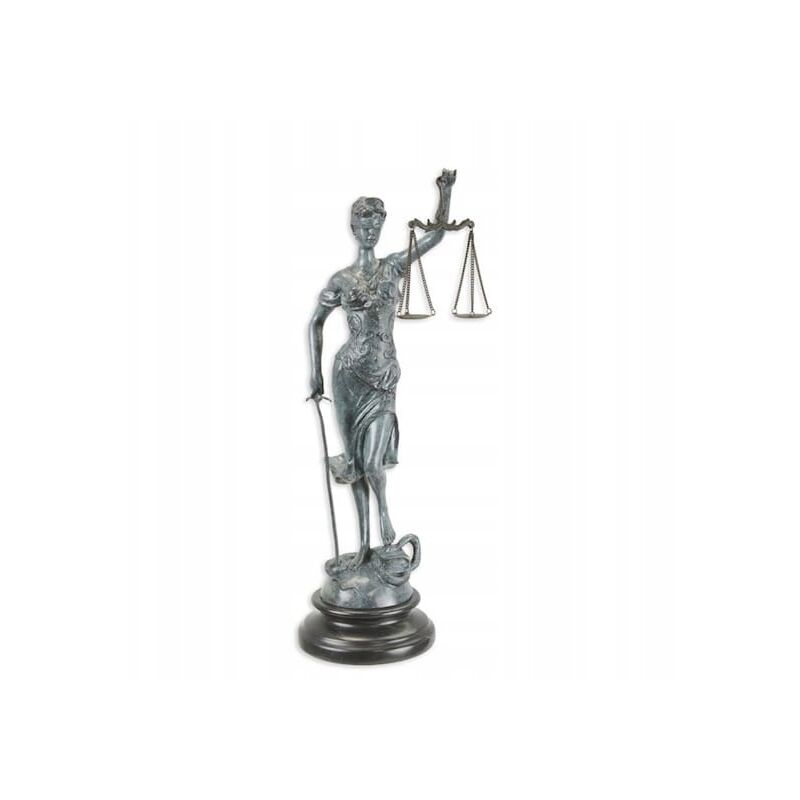 Sculpture en bronze de Thémis Figurine en bronze de la déesse de la justice de Thémis