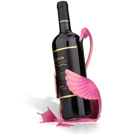 Sculpture en métal flamant rose, support de vin, étagère, Sculpture pratique, décoration de la maison, support de vins d&39intérieur, artisanat,show