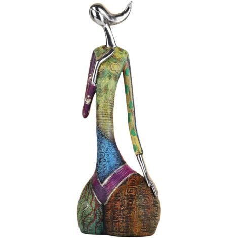 Sculpture Femme Abstraite Art Moderne Décoration Intérieure, Figurine Colorée Peinte, Statue Yoga, Art Huile, Décoration Maison