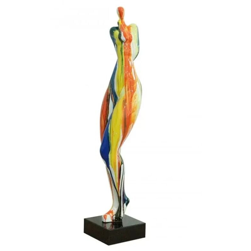Meubletmoi - Sculpture femme style abstrait peinture multicolore - woman