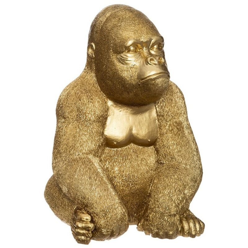 Sculpture gorille or 22 cm