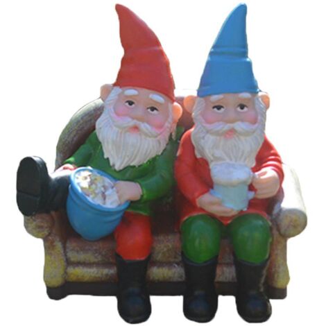 Sculpture naine de bière en résine, décoration de jardin, statue de gnome de jardin, décoration pour jardin, bureau ou plante