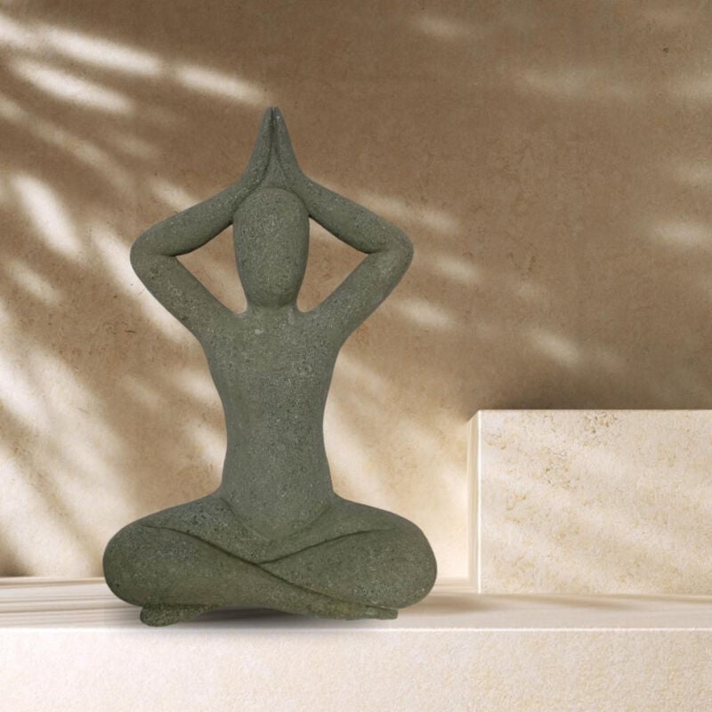 Wanda Collection - Sculpture zen en pierre femme position yoga 100 cm