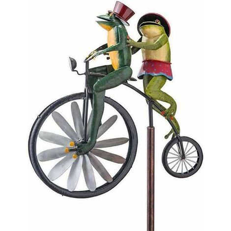 Sculptures De Vent - 3D Animal Moulin &agrave Vent Bicyclette Vintage en M&eacutetal Spinner Cour D&eacutecor Moulin &Agrave Vent Pelouse pour La D&eacutecoration De Pelouse De Jardin Ext&eacuterieur，