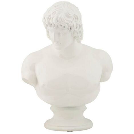 Scultura antica centurione in poliresina colore bianco per decorazioni ambienti