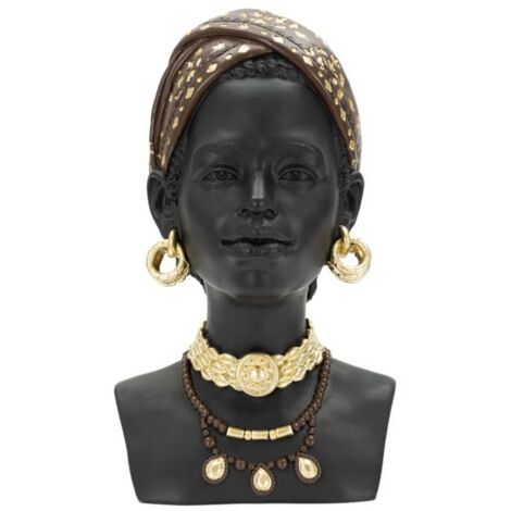 Scultura donna masai tribale cm 19X18,5X30 - TRIBALEX