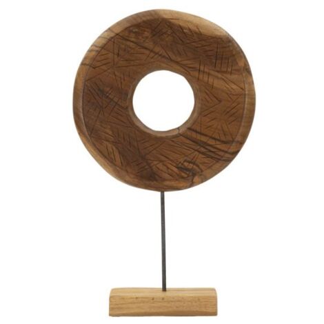 SCULTURA DORAT IN TEAK RICICLATO CM 35X10X58 (PEZZI UNICI - NON RIP. IN SERIE)