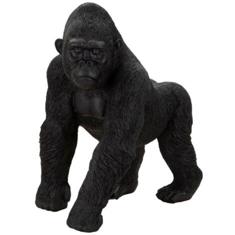 Scultura gorilla nero decorativo cm 35X21,5X37,5 - NEGRUS