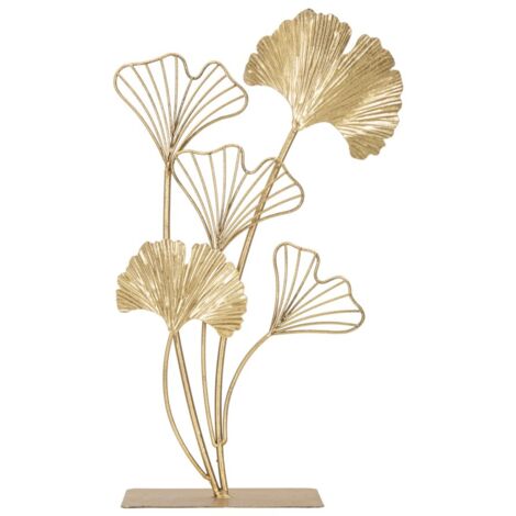 Scultura Leaf 26x11,5x44,5 cm in Ferro Oro