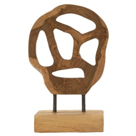 SCULTURA LUBANG IN TEAK RICICLATO CM 18X10X27 (PEZZI UNICI - NON RIP. IN SERIE)