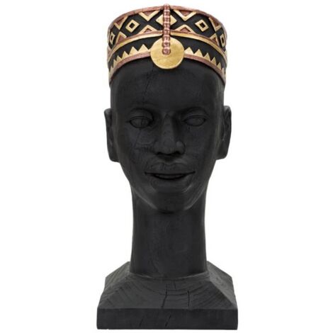 Scultura uomo masai tradizionale cm 25X25X56 - MASAL
