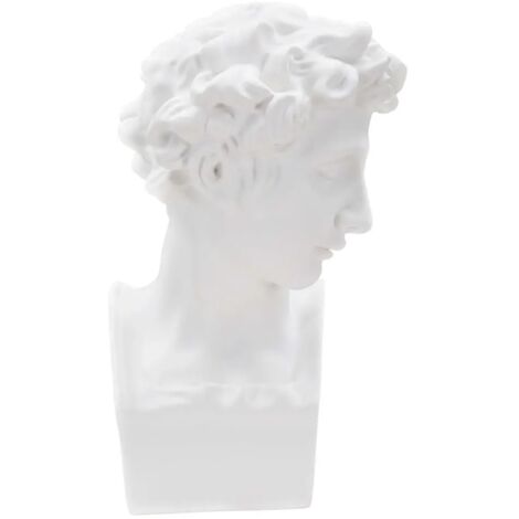 Scultura uomo romano in poliresina colore bianco per decorazioni ambienti -Giovane