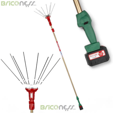 Scuotitore abbacchiatore elettrico a batteria cordless Super 23 batteria 21v 5,2ah Sbaraglia